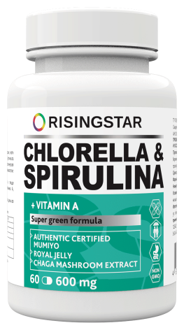 Risingstar Chlorella &amp; Spirulina, 60 капс
