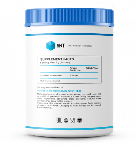 SNT Citrulline Malate, 203 грамм SNT Citrulline Malate, 203 грамм