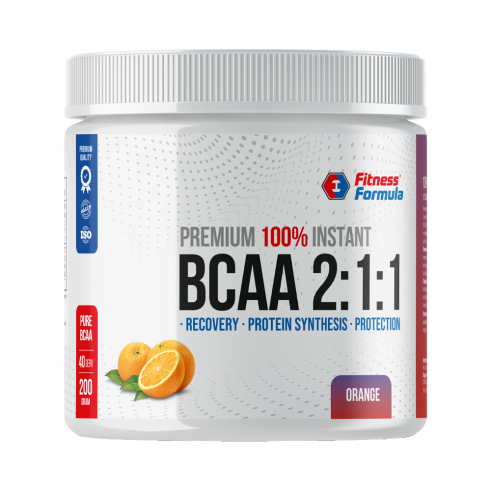 Fitness Formula 100% Instant BCAA 2:1:1 Premium, 100% Инстант БЦАА 2:1:1 Премиум, 200 грамм