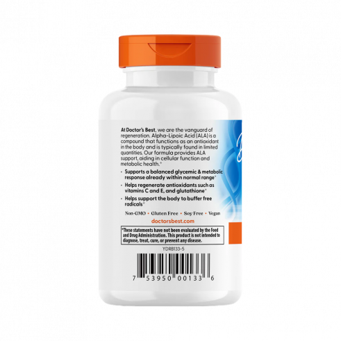 Doctor's Best Alpha-Lipoic Acid, Альфа-Липоевая кислота, 60 капсул