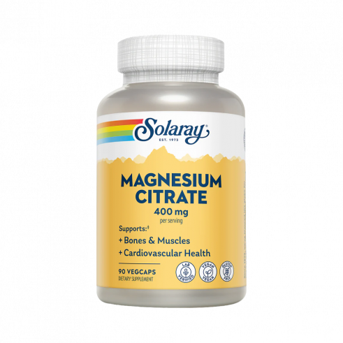 Solaray Magnesium Citrate, Магния цитрат, 90 капсул