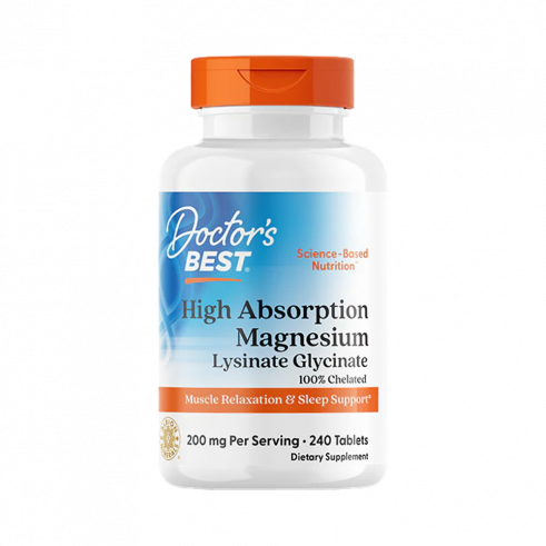 Doctor's Best High Absorption Magnesium, Магния Хелат, 240 таблеток