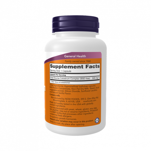 NOW Super Colostrum 500 mg, Супер Колострум 500 мг, 120 капсул
