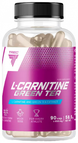 Trec Nutrition L-Carnitine + Green Tea, Жидкий L-Карнитин и Экстракт зеленого чая, 90 капсул