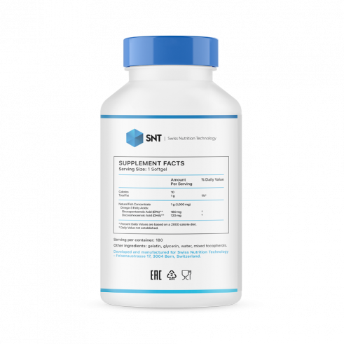 SNT Omega-3 Regular, 180 капсул SNT Omega-3 Regular, 180 капсул