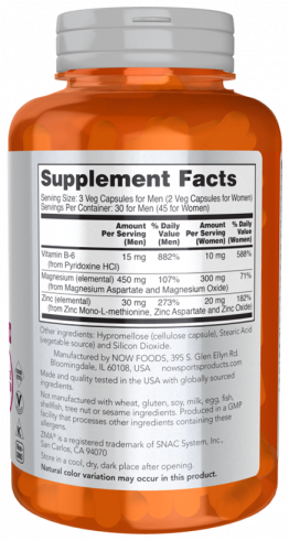 NOW ZMA, 180 капсул NOW ZMA, 180 капсул