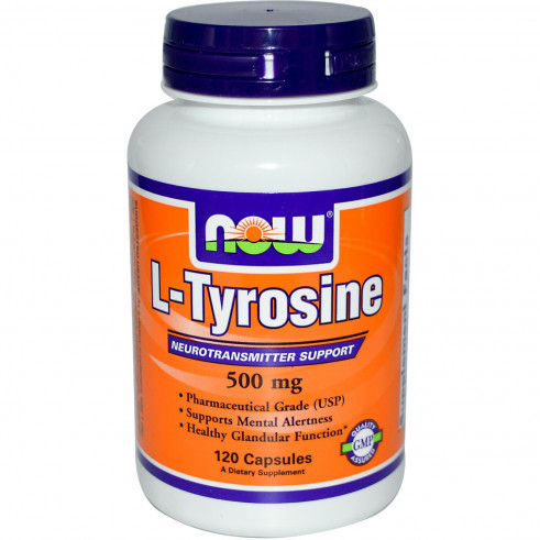 NOW L-Tyrosine 500 мг, 60 капс NOW L-Tyrosine 500 мг, 60 капс