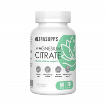 Ultrasupps Magnesium Citrate, Магния Цитрат, 60 капсул