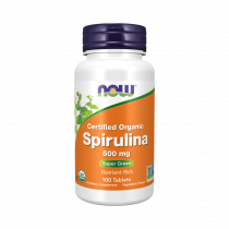 NOW Certified Organic Spirulina 500 mg, 100 таблеток